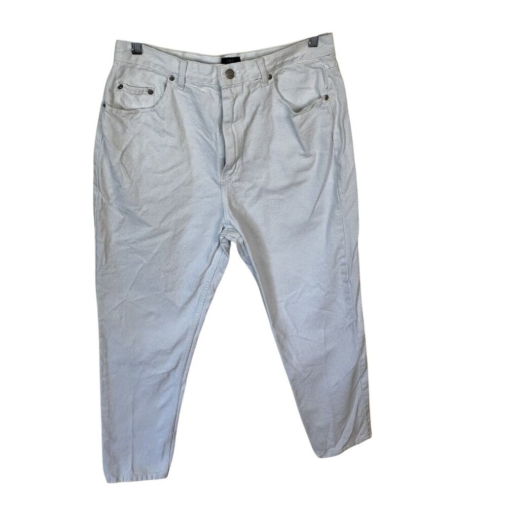 THE BLUES Womens Size 16W High Rise White Straight Leg Jeans